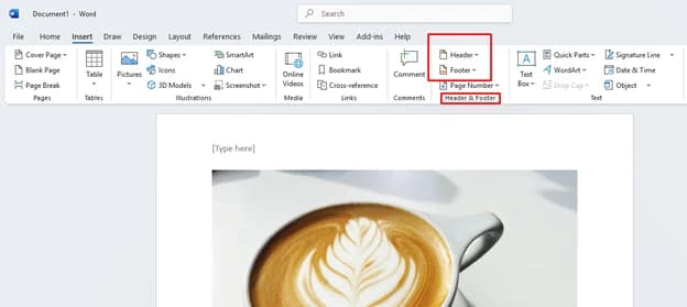 Check Header/Footer Settings