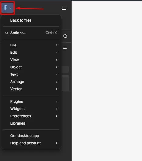 Top Left Menu Bar