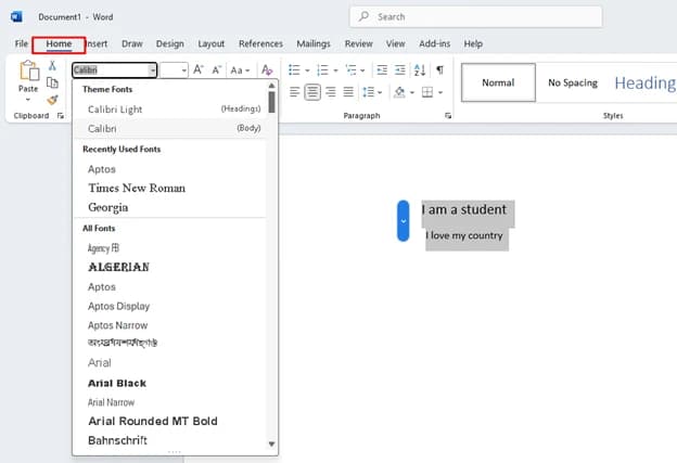 Select Single Font