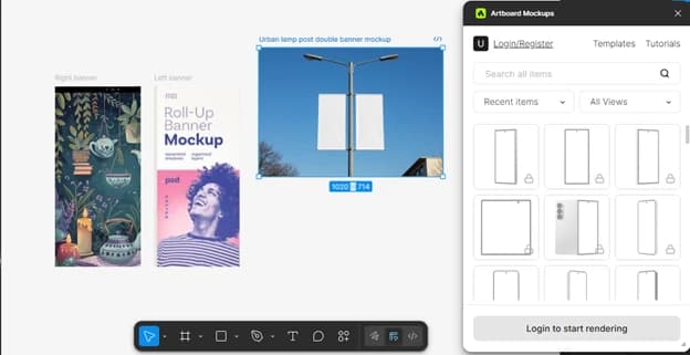 Select the Artboard Mockups 