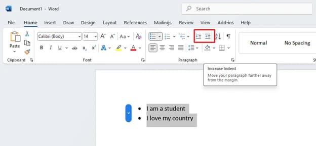 Adjust Indents