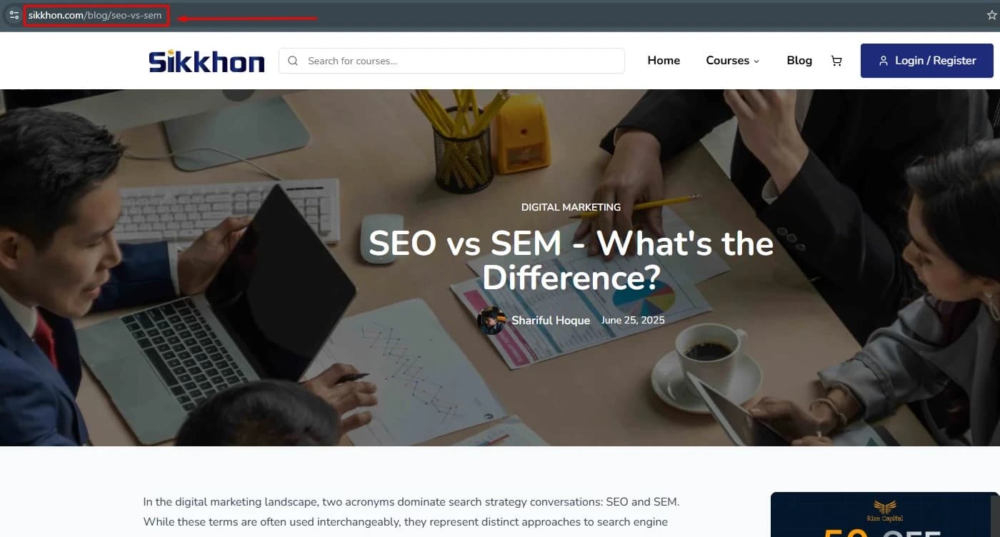 URL Structure for on-page SEO